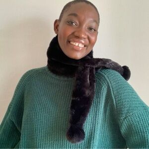 UNREAL FUR Faux Fur Pom Pom Scarf